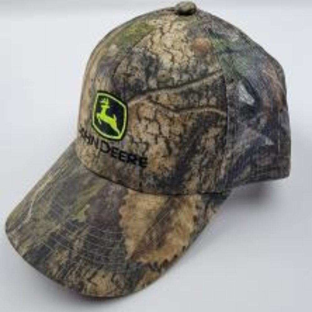 Mossy Oak John Deere Mesh Strapback Embroidered Curved Bill Baseball Hat Cap - Picture 3 of 5